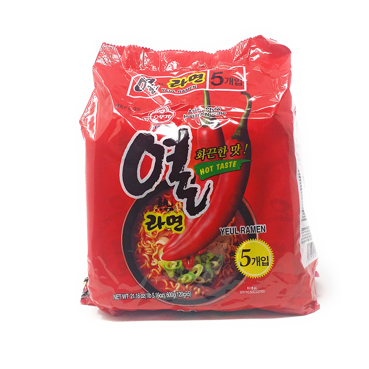 OTTOGI Instant Noodle Yeul Ramen Super Spicy 600g (120g x 5Pcs)