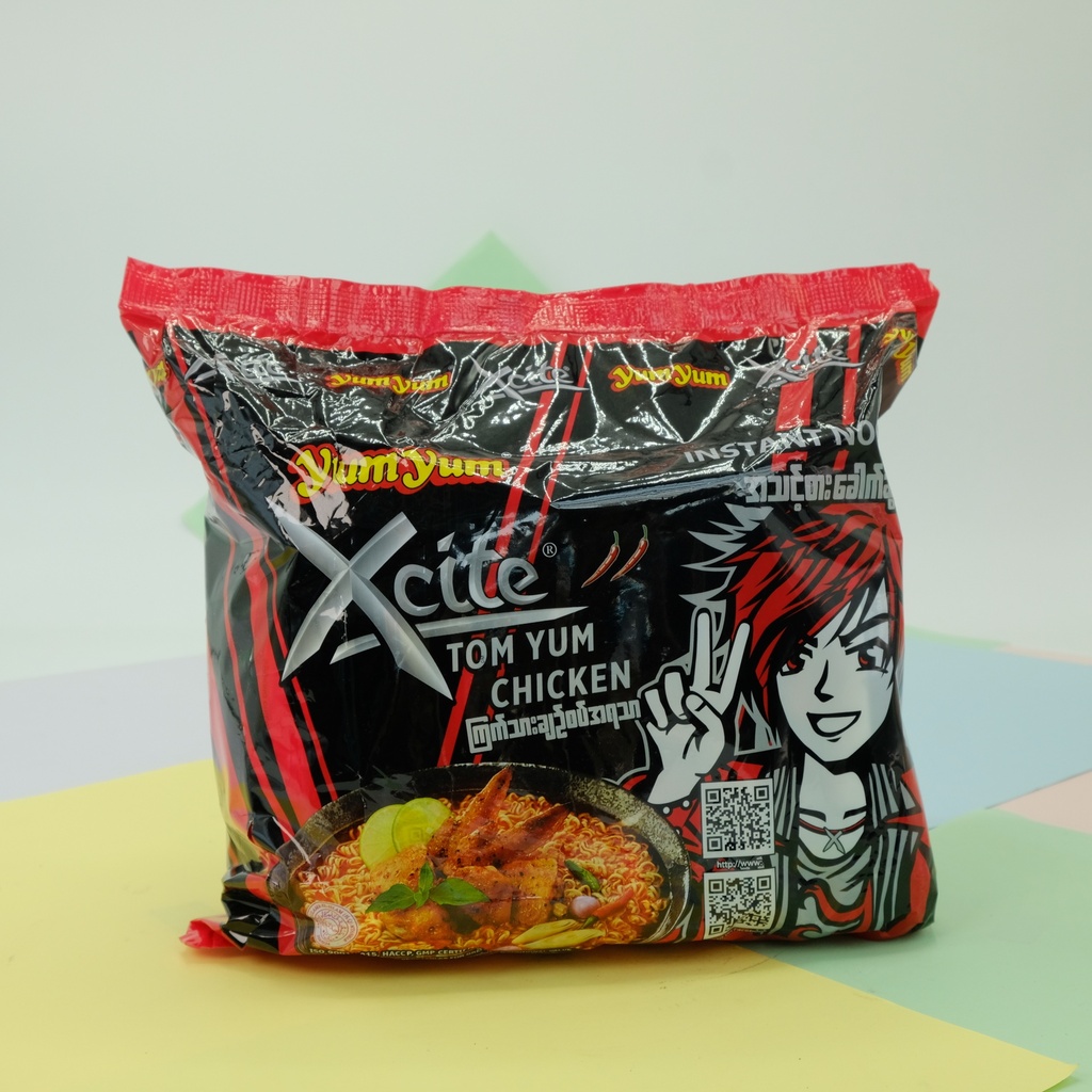 Yum Yum Instant Noodle Xcite Tom Yum Chicken Flavour 350g (70g x 5Pcs)