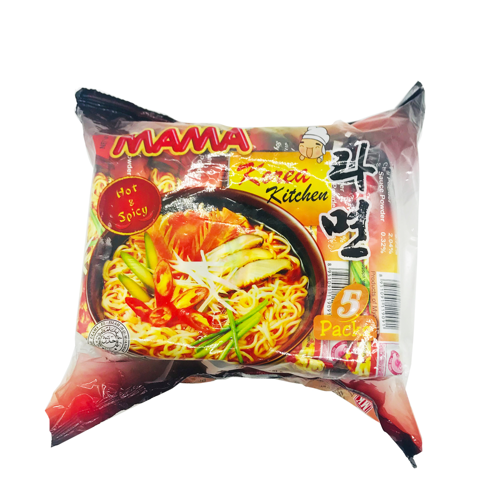 MAMA Instant Noodles Korea Style Hot Spicy Flavour 300g (60g x 5Pcs)